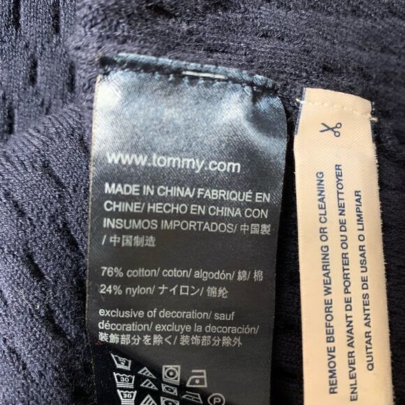 Tommy Hilfiger Navy Sweater Sz M - Picture 4 of 6